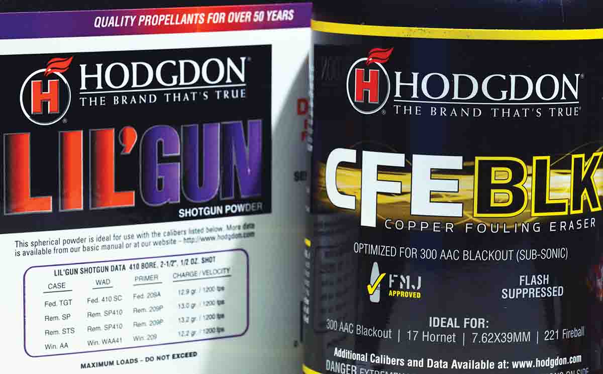 These two newer Hodgdon powders performed admirably in the .22 K-Hornet, delivering higher velocities with every bullet weight tried. CFE BLK maywell be the best powder available today for the K-Hornet with all bullet weights.